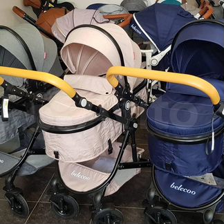 Коляска-трансформер Belecoo 2в1 бежевая доставка