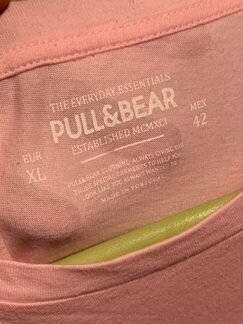 Розовая футболка Pull & bear