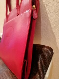 Новая сумка Hermes натур. кожа сафьяно