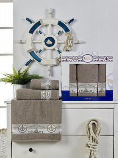 Полотенце Marin Цвет: Коричневый (50х90 см - 2 шт,70х140 см)