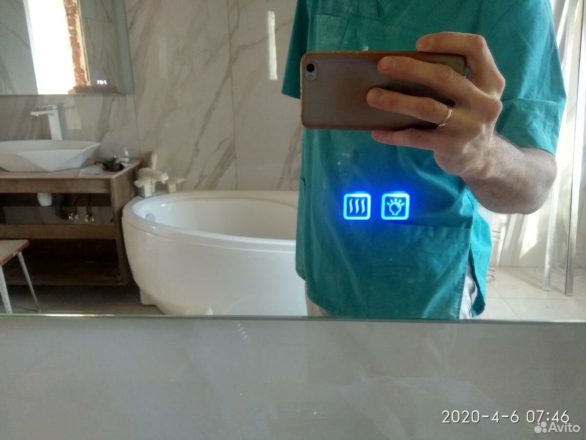 Зеркало ш*в 100*80см подсветка, подогрев