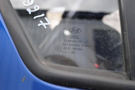 Стекло двери задней правой Hyundai I20 Хендай Ай20