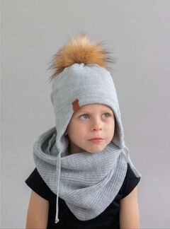 Комплект шапка зимняя и снуд р-р 45-47 новый