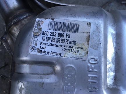 Выхлопная труба (deampfer) ауди а4 б6