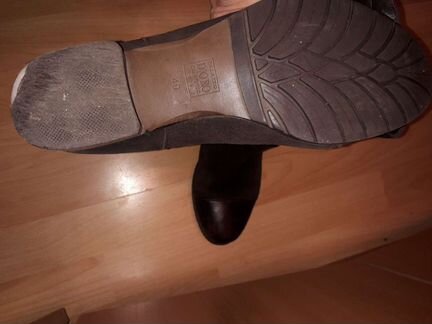Сапоги зимние размер 40, нат.нубук и кожа