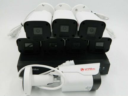 IP PoE Комплект видеонаблюдения на 8 ip камеры 3mp