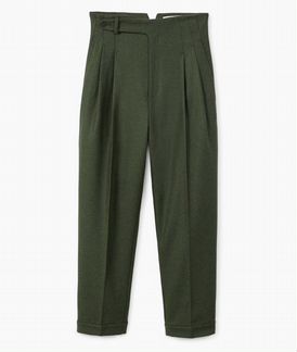 Брюки из шерсти с защипами Mango Committed