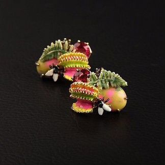 Оригинальные сережки Les Nereides с мушками Gucci