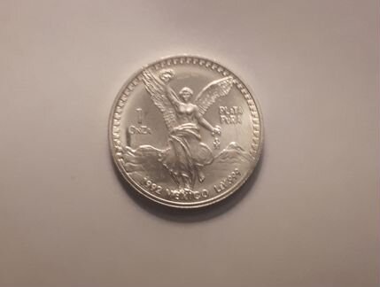 Монета мексика либертад(31,1,libertad) 1992,серебр