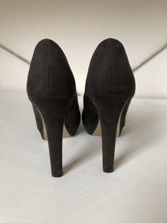 Темно-коричневые замшевые туфли Зара 36 р