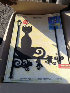 Флюгер кошка с мышатами