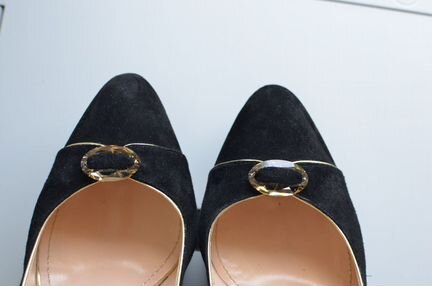 Туфли Nando Muzi замшевые черные р-р 38 как новые