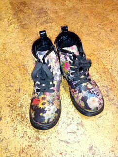 Ботинки осенние для девочек на молнии и шнуровке и