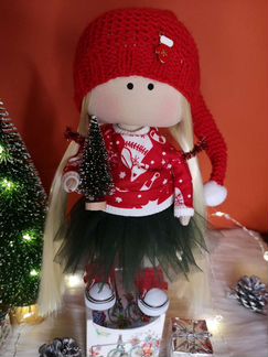 Новогодняя кукла Тильда