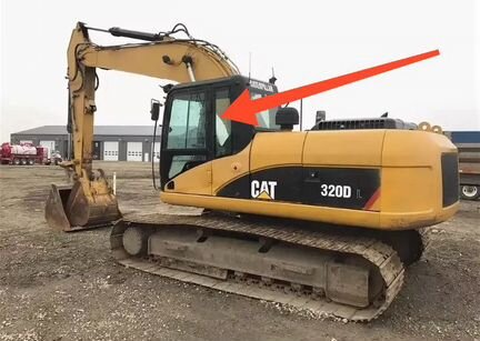 Стекло кузовное левое для Caterpillar 320,330 Dl
