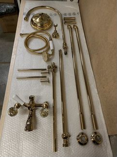 Напольная душевая система Lineatre золото 24k