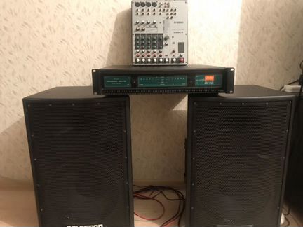 Усилитель пульт колонки 2х250 ва для кафе комплект