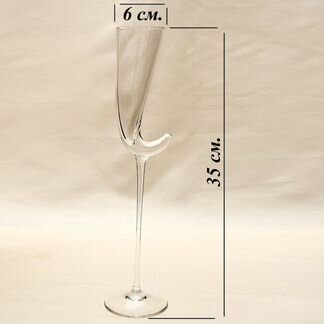 Пара Коллекционных Авторских Стеклянных Фужеров