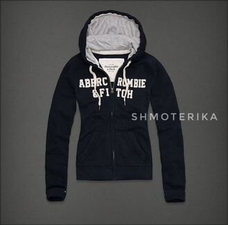 Abercrombie Fitch Толстовка темно-синяя, Новая
