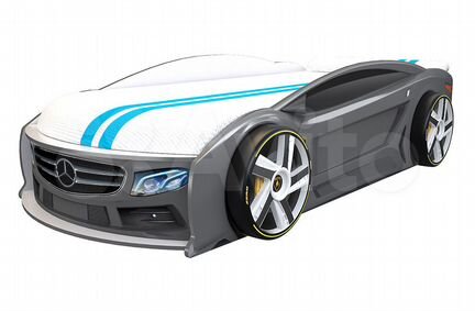 Кровать Мерседес подъемным матрасом серый