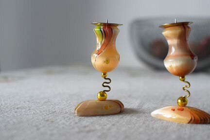 Подсвечники из камня