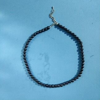 Ожерелье черный жемчуг натуральный