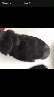 Варежки норковые новые