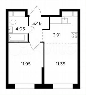 2-к квартира, 37.7 м², 23/30 эт.