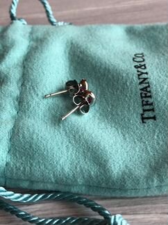 Серебряные серьги Tiffany Co Elsa Peretti с рубина