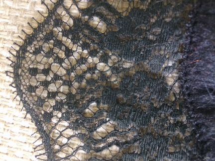 Чёрное кружево с мехом Jean Bracq (Франция)