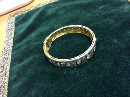 Браслет алмазы 17 больших + множество мелких сереб