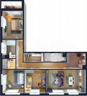 3-к квартира, 112.1 м², 20/22 эт.