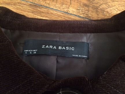 Вельветовое женское полупальто Zara 42-44