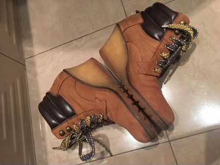 Ботильоны немецкой фирмы из замши