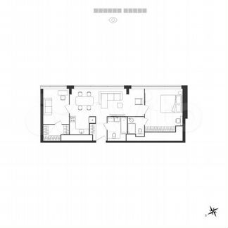 2-к апартаменты, 66.2 м², 23/26 эт.