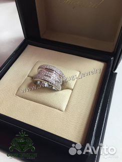 Золотое кольцо под Chopard c бриллиантами