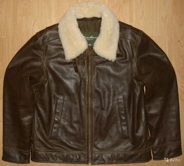 Новая кожаная куртка-пилот Eddie Bauer (оригинал)