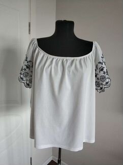 Рубашка белая с кружевом