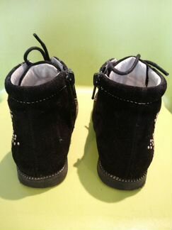 Демисезонные ботиночки натуральная замша/кожа р.27