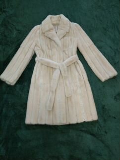 Пальто шуба норковая светлая