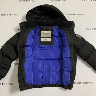 Abercrombie Fitch пуховик чёрный с синим, Новый
