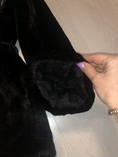 Шуба норковая с чернобуркой