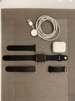 Apple Watch Stainless Steel с двумя ремешками и Ai