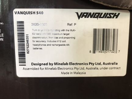 Металлоискатель Minelab Vanquish 540