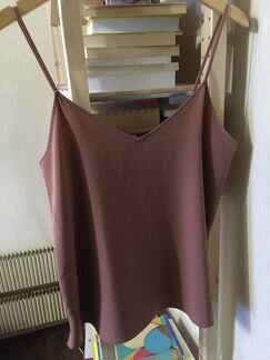Uniqlo топ оверсайз бежевый