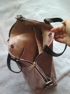 Сумка натуральная кожа новая, розовая пыльная роз