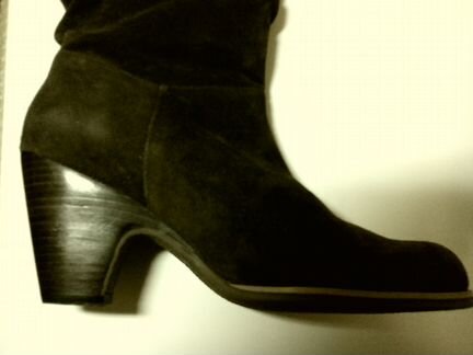 Сапоги замша, коричневые. Немецкие. Демисезонные