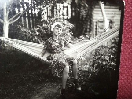 Фото « гамак на даче» 1937 г СССР город Могилёв