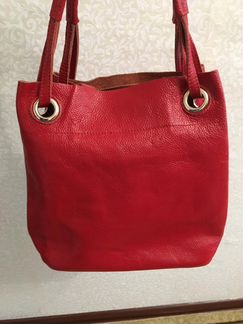 Сумка женская/ красная/ кожа