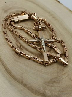 Золотая цепь с крестом